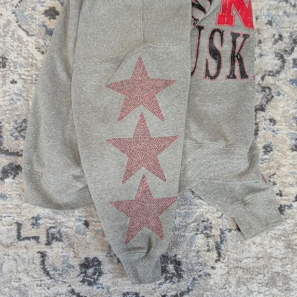 Nebraska Huskers Sweatshirt Gameday Social Crewneck Small NCAA Stars Sleeve - Picture 4 of 5